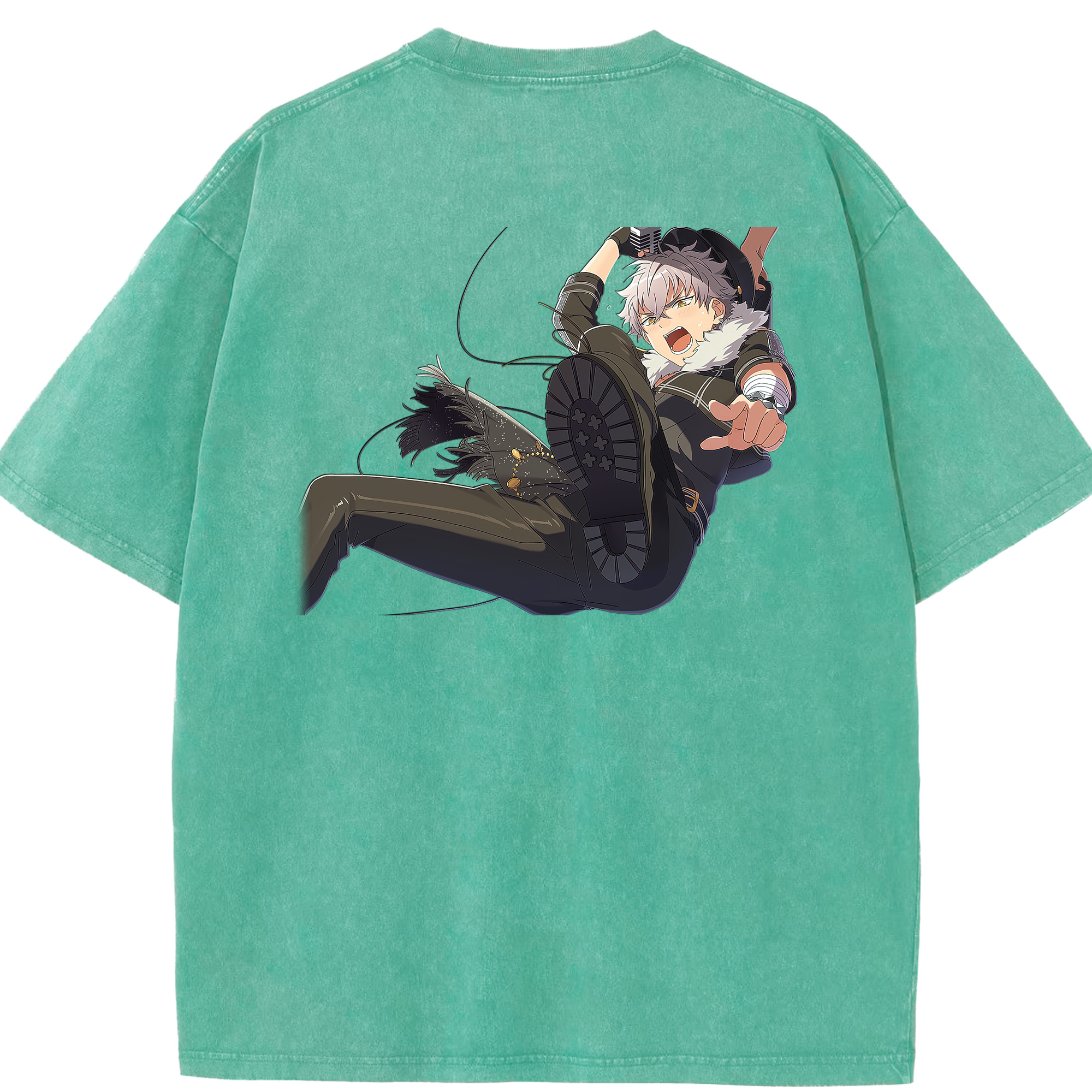 （画像用） あんさんぶるスターズ! Ensemble Stars 綿100% ヴィンテージ風 半袖Tシャツ（背面プリント）